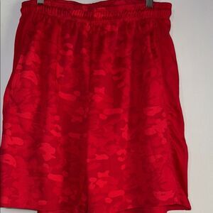 Red Camo Athletic Shorts by Zone Pro